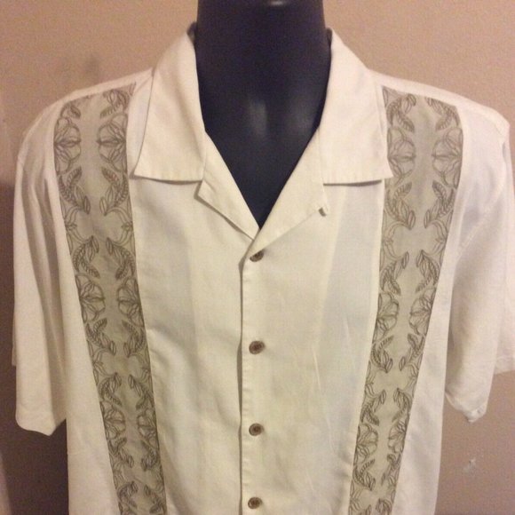 Tommy Bahama Other - Tommy Bahama Silk Cotton Button Shirt sz Medium